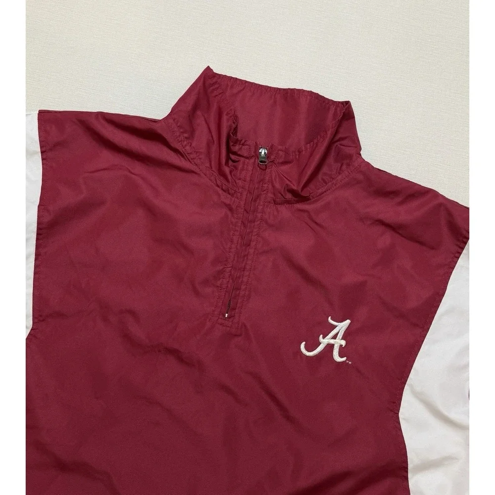 NCAA Alabama Crimson Tide 1/4 Zip Cord Pullover Windbreaker Jacket Men's Large